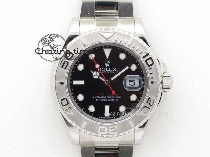 Black on 126655 Black 1:1 Bezel VS3235 Yacht-Master Edition Best Rubber Strap Ceramic RG 3EF 0415